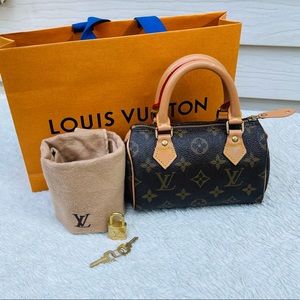 LOUIS VUITTON Monogram Mini Speedy Hand Bag